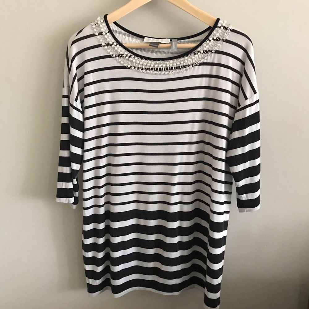 Jewel Collar Maternity Blouse